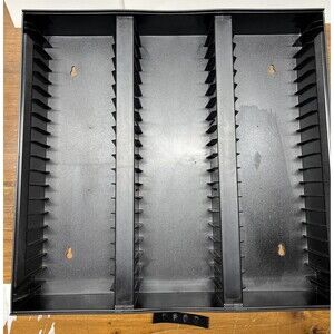 Alpha 60 Slot Black Plastic Wall Mount Cassette Tape Rack/Storage